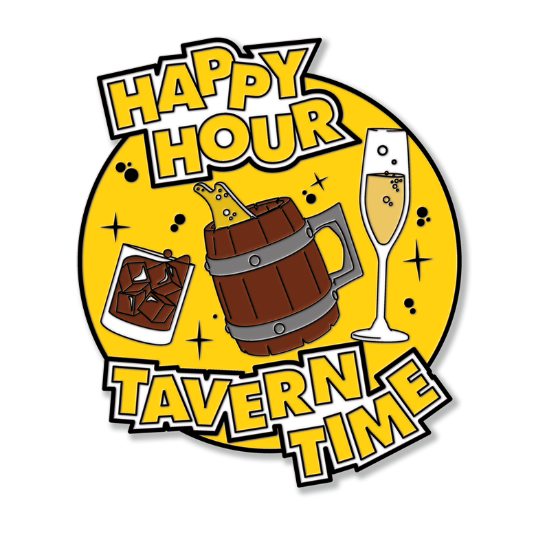 Happy Hour Tavern Time Pin Badge